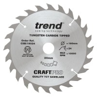 Trend CSB/16024 Craft Saw Blade 160mm X 24t X 20mm £22.85